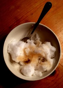maple syrup snow